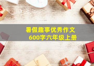 暑假趣事优秀作文600字六年级上册