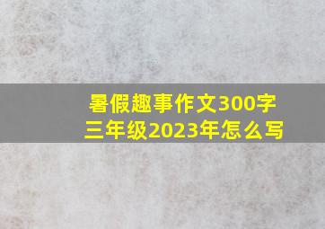 暑假趣事作文300字三年级2023年怎么写