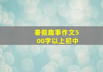 暑假趣事作文500字以上初中