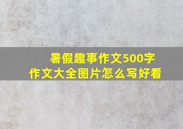 暑假趣事作文500字作文大全图片怎么写好看