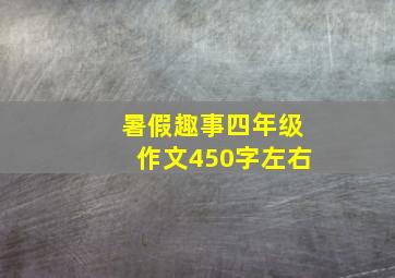 暑假趣事四年级作文450字左右