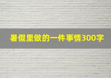 暑假里做的一件事情300字