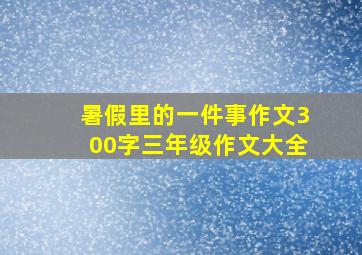 暑假里的一件事作文300字三年级作文大全