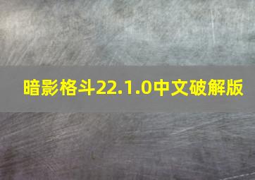 暗影格斗22.1.0中文破解版