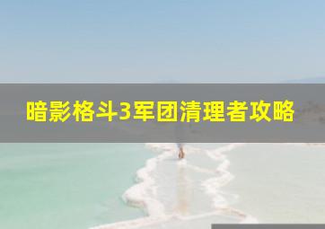 暗影格斗3军团清理者攻略