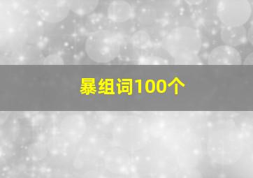 暴组词100个