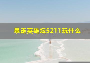 暴走英雄坛5211玩什么