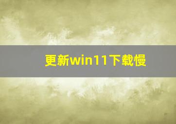 更新win11下载慢