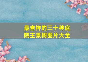 最吉祥的三十种庭院主景树图片大全