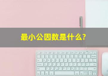 最小公因数是什么?