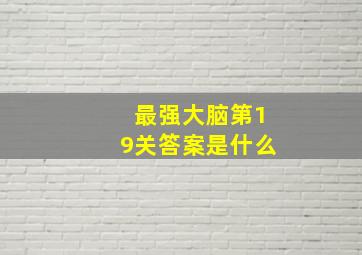 最强大脑第19关答案是什么