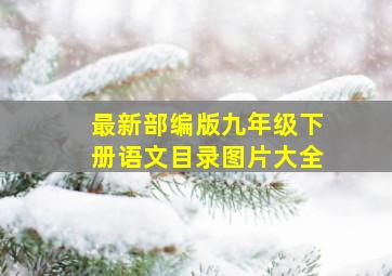 最新部编版九年级下册语文目录图片大全