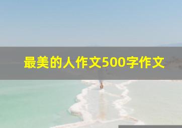 最美的人作文500字作文