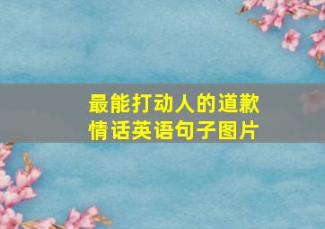 最能打动人的道歉情话英语句子图片