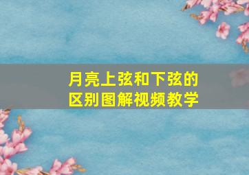 月亮上弦和下弦的区别图解视频教学