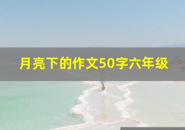 月亮下的作文50字六年级