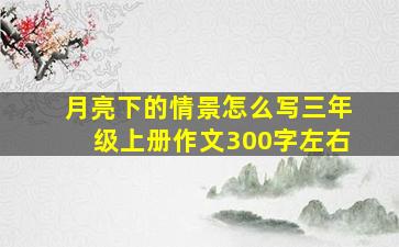 月亮下的情景怎么写三年级上册作文300字左右