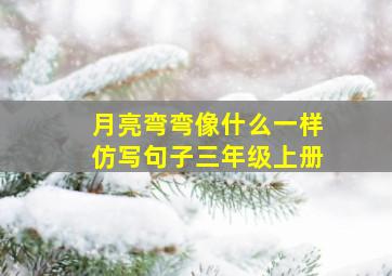 月亮弯弯像什么一样仿写句子三年级上册