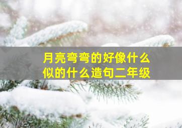 月亮弯弯的好像什么似的什么造句二年级