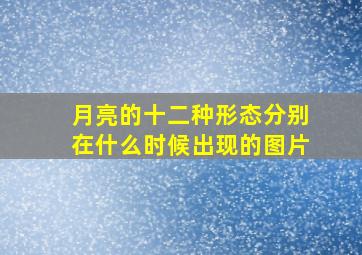 月亮的十二种形态分别在什么时候出现的图片