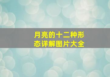 月亮的十二种形态详解图片大全