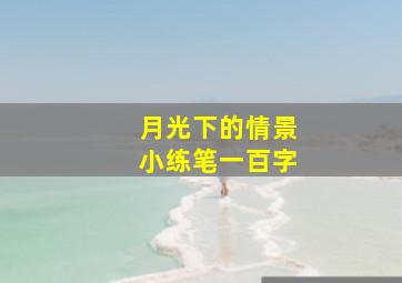 月光下的情景小练笔一百字