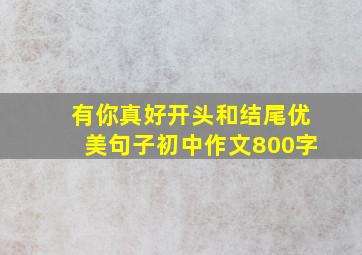 有你真好开头和结尾优美句子初中作文800字