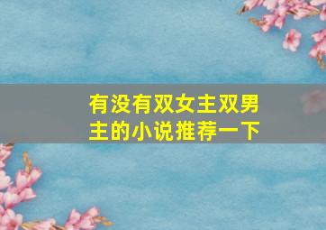 有没有双女主双男主的小说推荐一下