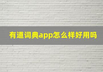 有道词典app怎么样好用吗