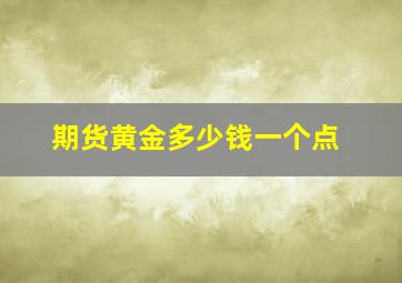 期货黄金多少钱一个点