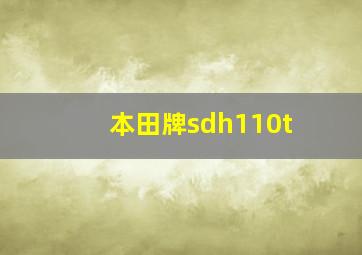 本田牌sdh110t