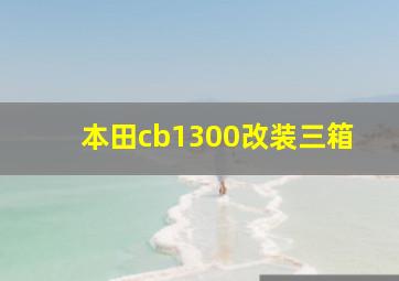 本田cb1300改装三箱