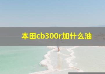 本田cb300r加什么油