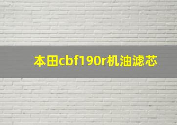 本田cbf190r机油滤芯