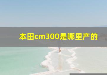 本田cm300是哪里产的