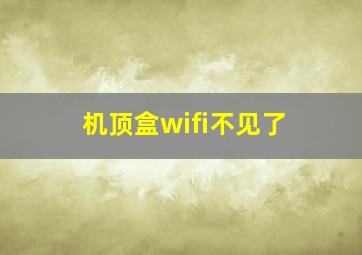 机顶盒wifi不见了