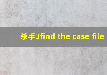 杀手3find the case file