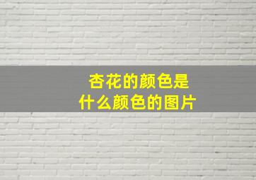 杏花的颜色是什么颜色的图片