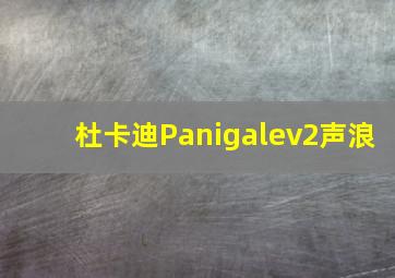 杜卡迪Panigalev2声浪