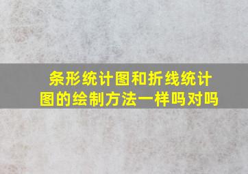 条形统计图和折线统计图的绘制方法一样吗对吗