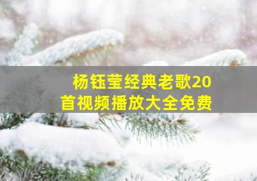 杨钰莹经典老歌20首视频播放大全免费