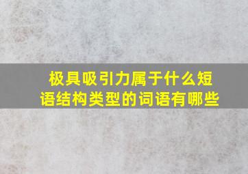 极具吸引力属于什么短语结构类型的词语有哪些