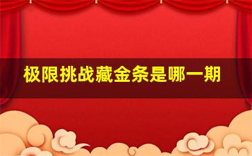 极限挑战藏金条是哪一期