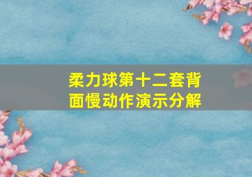 柔力球第十二套背面慢动作演示分解