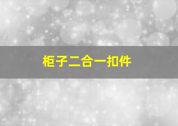 柜子二合一扣件