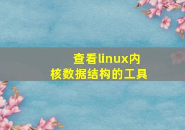 查看linux内核数据结构的工具