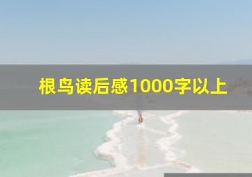 根鸟读后感1000字以上