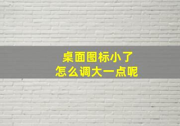 桌面图标小了怎么调大一点呢