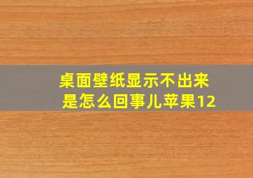 桌面壁纸显示不出来是怎么回事儿苹果12