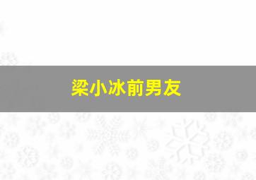 梁小冰前男友